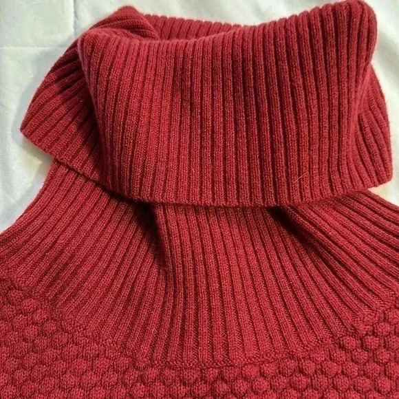 Athleta Marina Chianti Merino Wool Turtleneck Textured Sweater - Picture 4 of 6